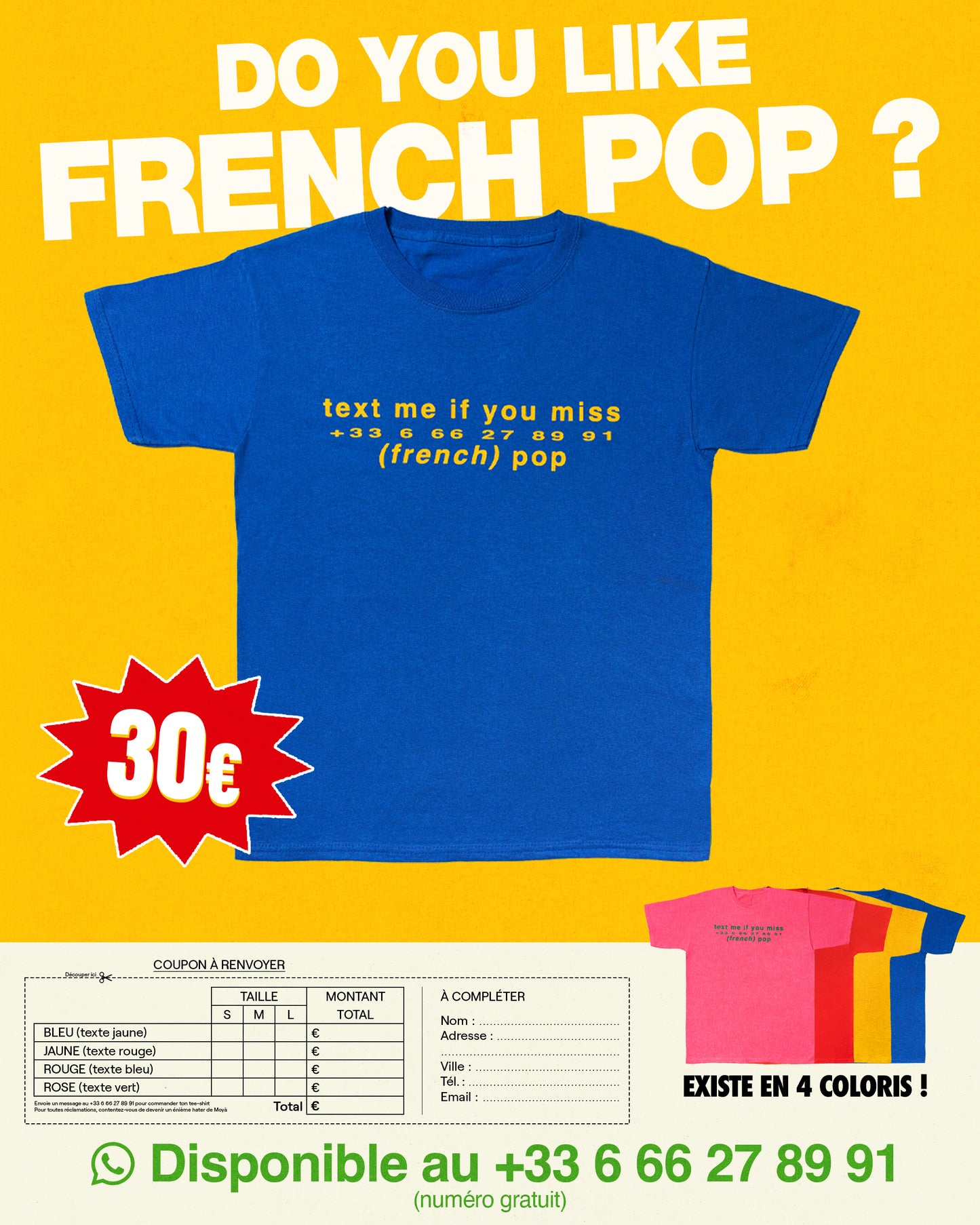 #kissmymerch • bleu & jaune